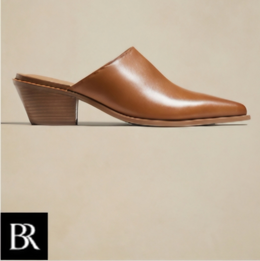 Banana Republic Leather Heeled Mules